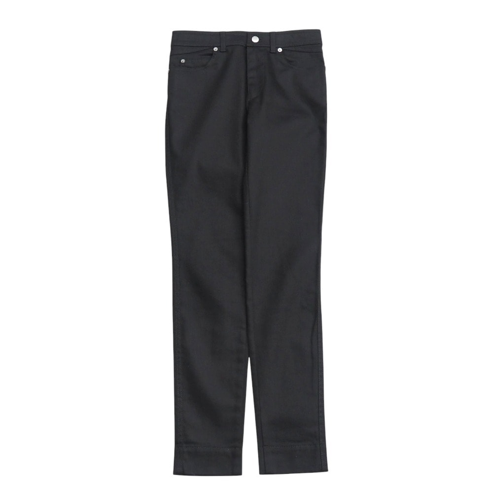 ■美品■LOUIS VUITTON ルイ・ヴィトン スキニーパンツ サイズ34 ストレッチ テーパード スリムフィット レザーロゴ ブラック ブランド古着【中古】20251118/RA6640