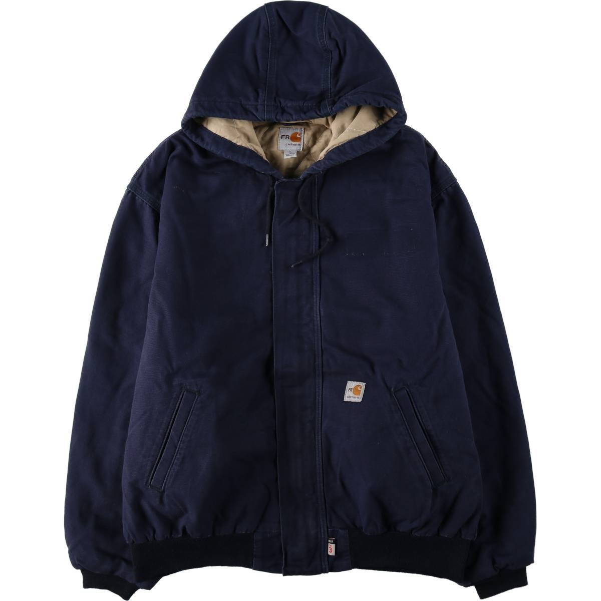 古着 カーハート Carhartt アクティブジャケット FRシリーズ 中綿入り ダックフルジップパーカー メンズXL相当/eaa651288
