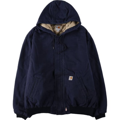 古着 カーハート Carhartt アクティブジャケット FRシリーズ 中綿入り ダックフルジップパーカー メンズXL相当/eaa651288