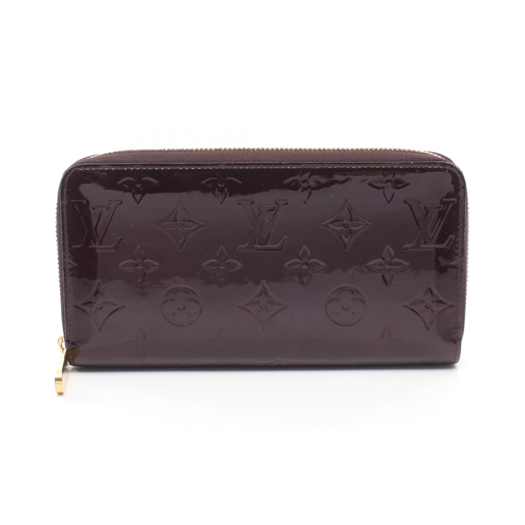 ルイ・ヴィトン LOUIS VUITTON ジッピーウォレット モノグラムヴェルニ アマラント ラウンド長財布 財布 レザー レディース パープル系 M93522 【中古】