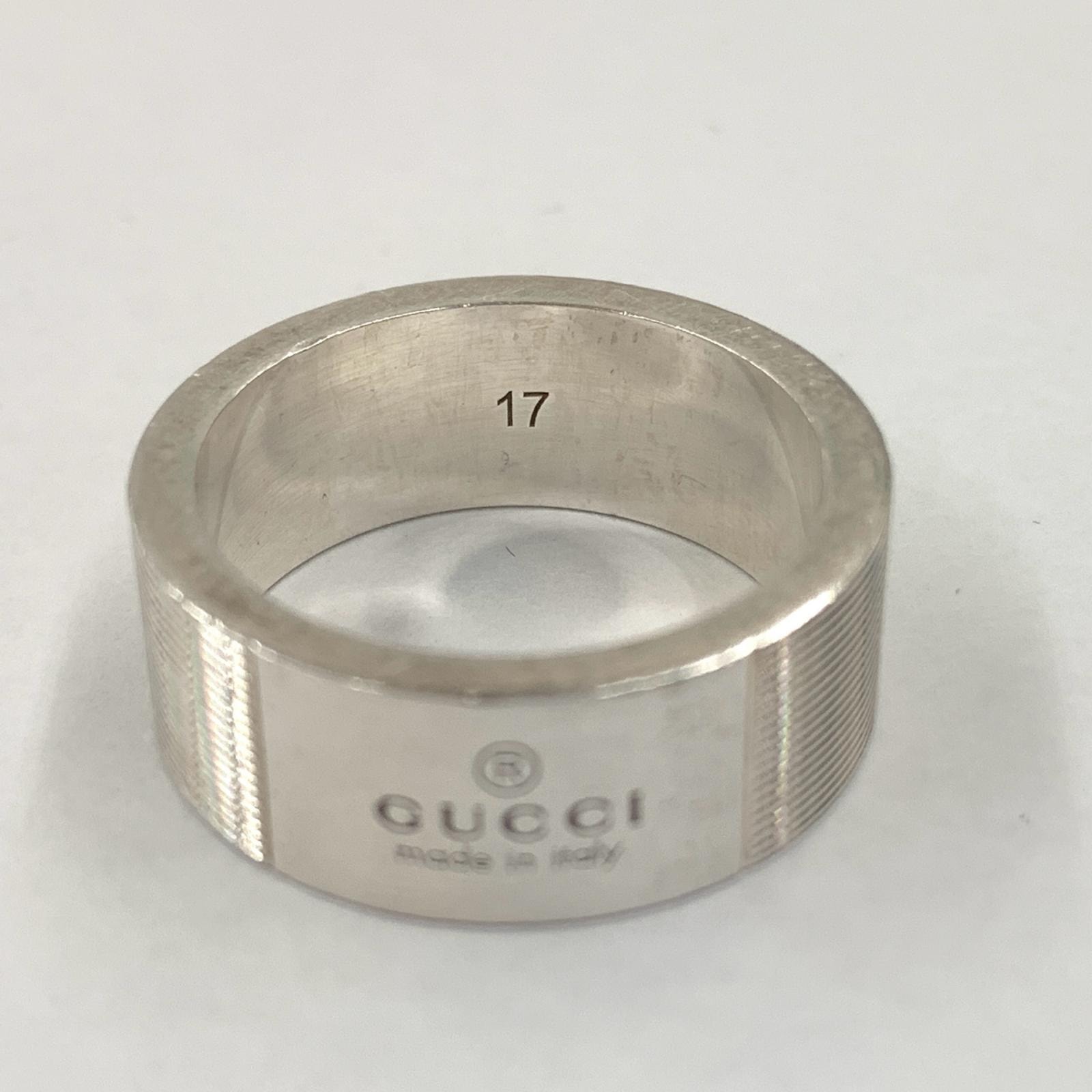 GUCCI シルバー925 リング GUCCI グッチ ロゴ リング Ag 925 9.8g リング 指輪 シルバー