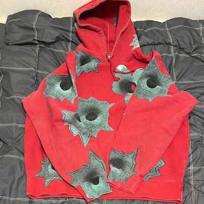 Supreme Nate Lowman Hooded Sweatshirt "Red"