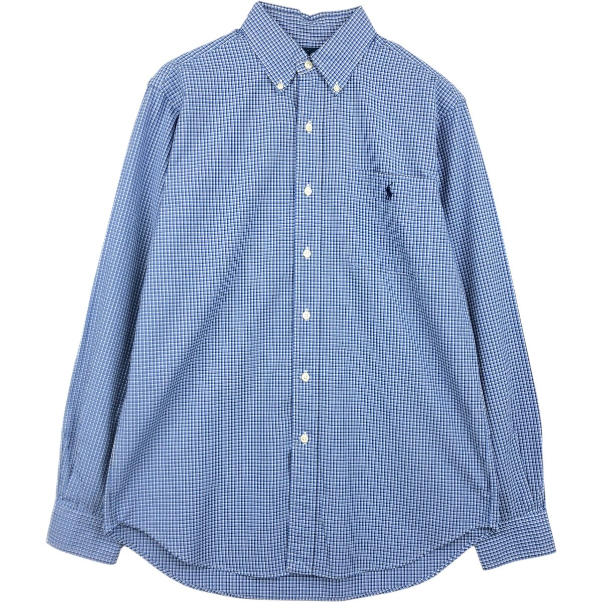 古着 ラルフローレン Ralph Lauren CLASSIC FIT クラシックフィット 長袖 ボタンダウンチェックシャツ メンズM相当/eaa659235