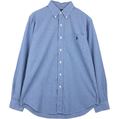 古着 ラルフローレン Ralph Lauren CLASSIC FIT クラシックフィット 長袖 ボタンダウンチェックシャツ メンズM相当/eaa659235