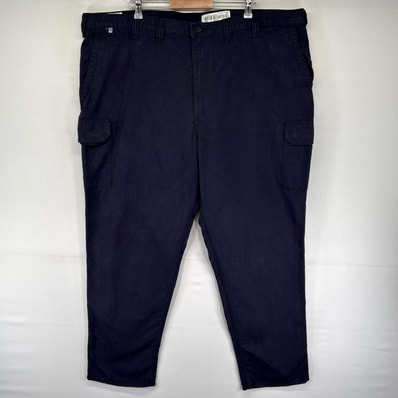 古着 カーハート Carhartt パンツ カーゴ 大きいサイズ FR ワンポイントロゴ ワーク 作業着 W50 L32 ネイビー系 メンズ