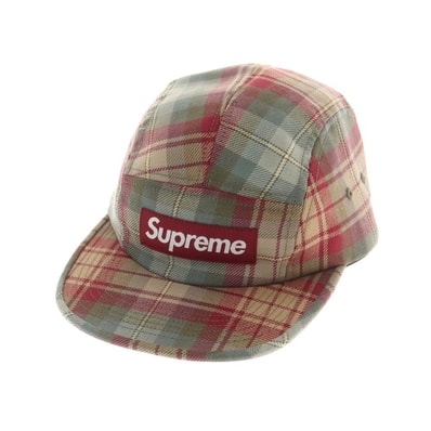 【中古】シュプリーム Supreme 2025年秋冬 Lochcarron Camp Cap チェック キャンプキャップ カーキxレッド【サイズONE(58cm)】【メンズ】