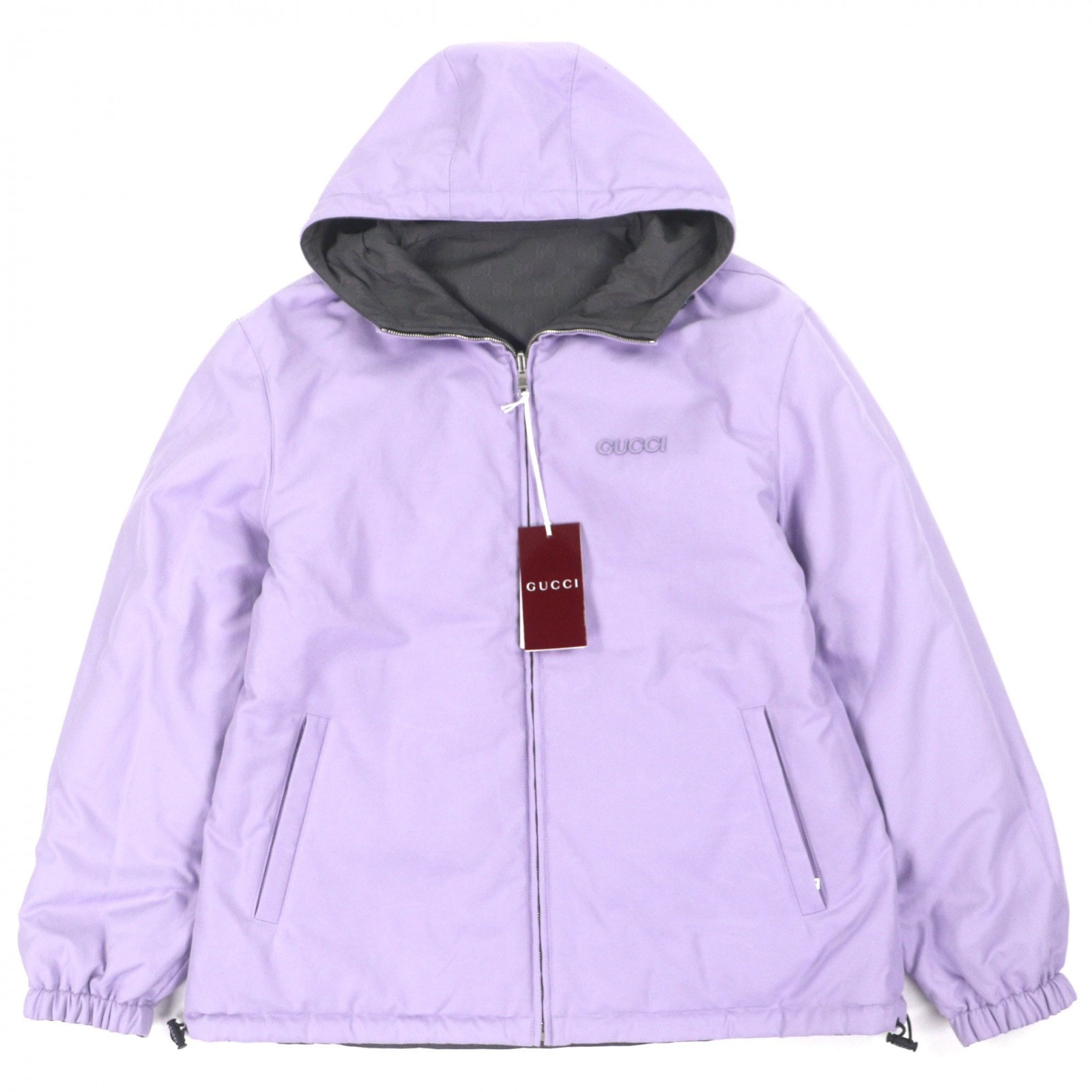 美品 グッチ ナイロンジャケット パープル メンズ 48 795697