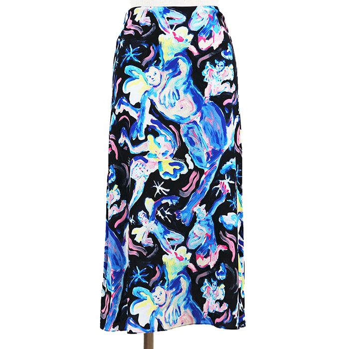 SALE【極美品】MARNI マルニ スカート サイズ 36 レディース FLAMINIA VERONESI フラミニア・ヴェロネージ グラフィティ ストレッチ ボトムス マルチカラー イタリア製