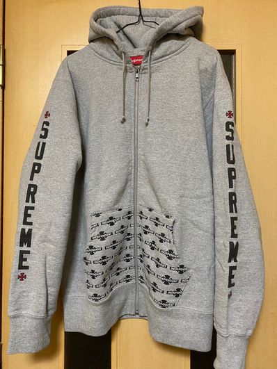 supremeコラボindependent グレーパーカー