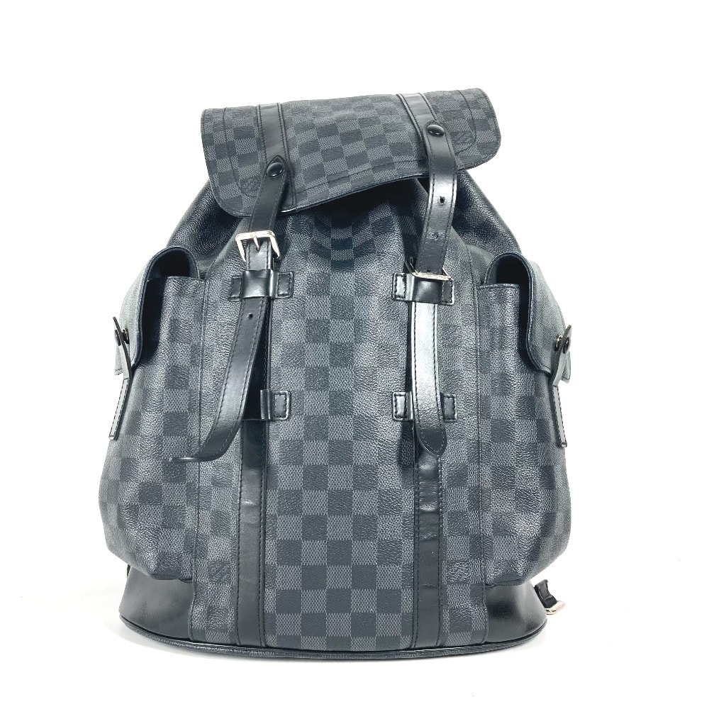 ルイヴィトン LOUIS VUITTON クリストファーMM N41379 ダミエグラフィット カバン バックパック リュックサック ダミエグラフィットキャンバス ブラック