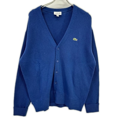 ラコステ AH0397 ガーター編み Vネック カーディガン L