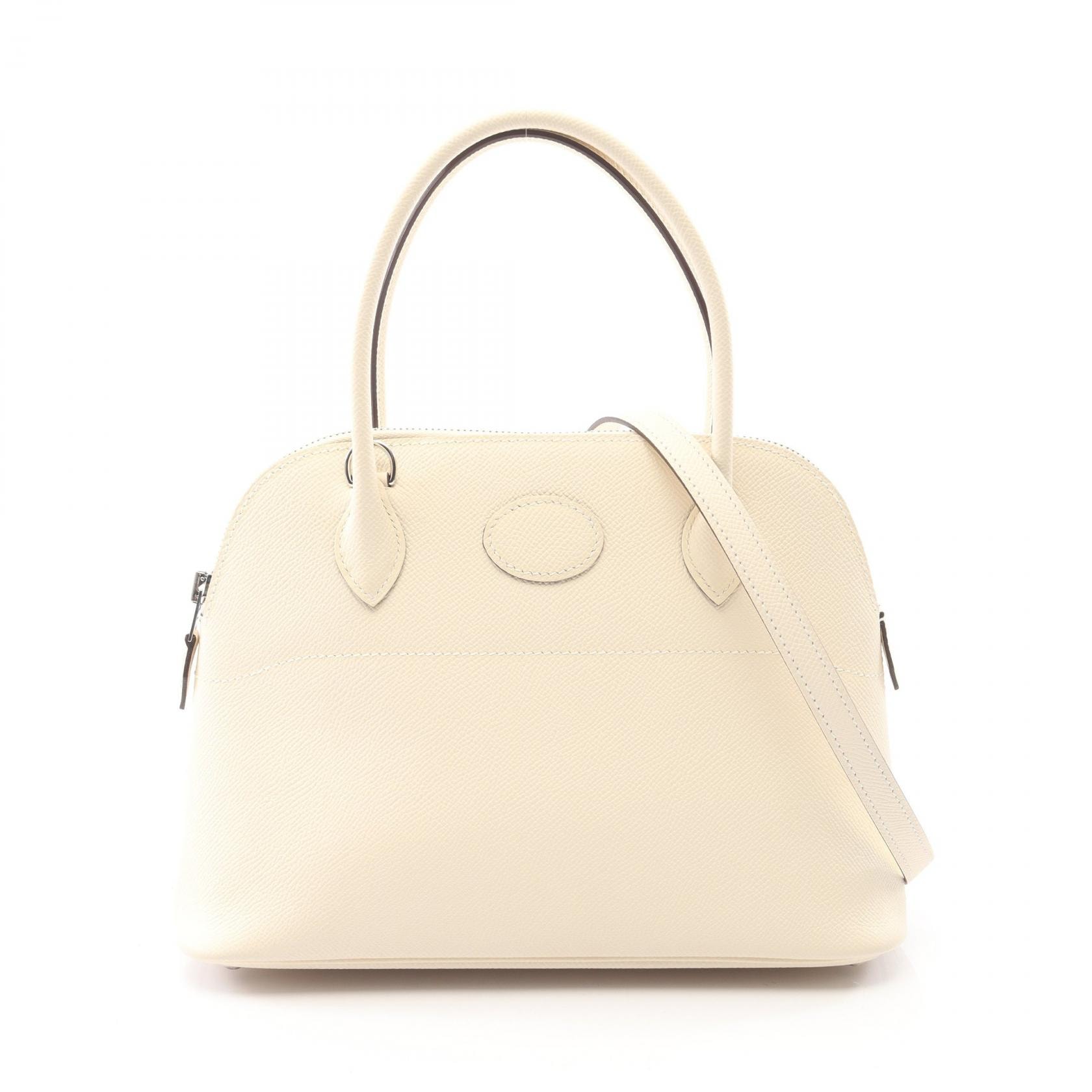 エルメス HERMES ボリード27 ハンドバッグ バッグ レザー ヴォーエプソン ナタ B刻印(2023年製造) レディース アイボリー系 【中古】