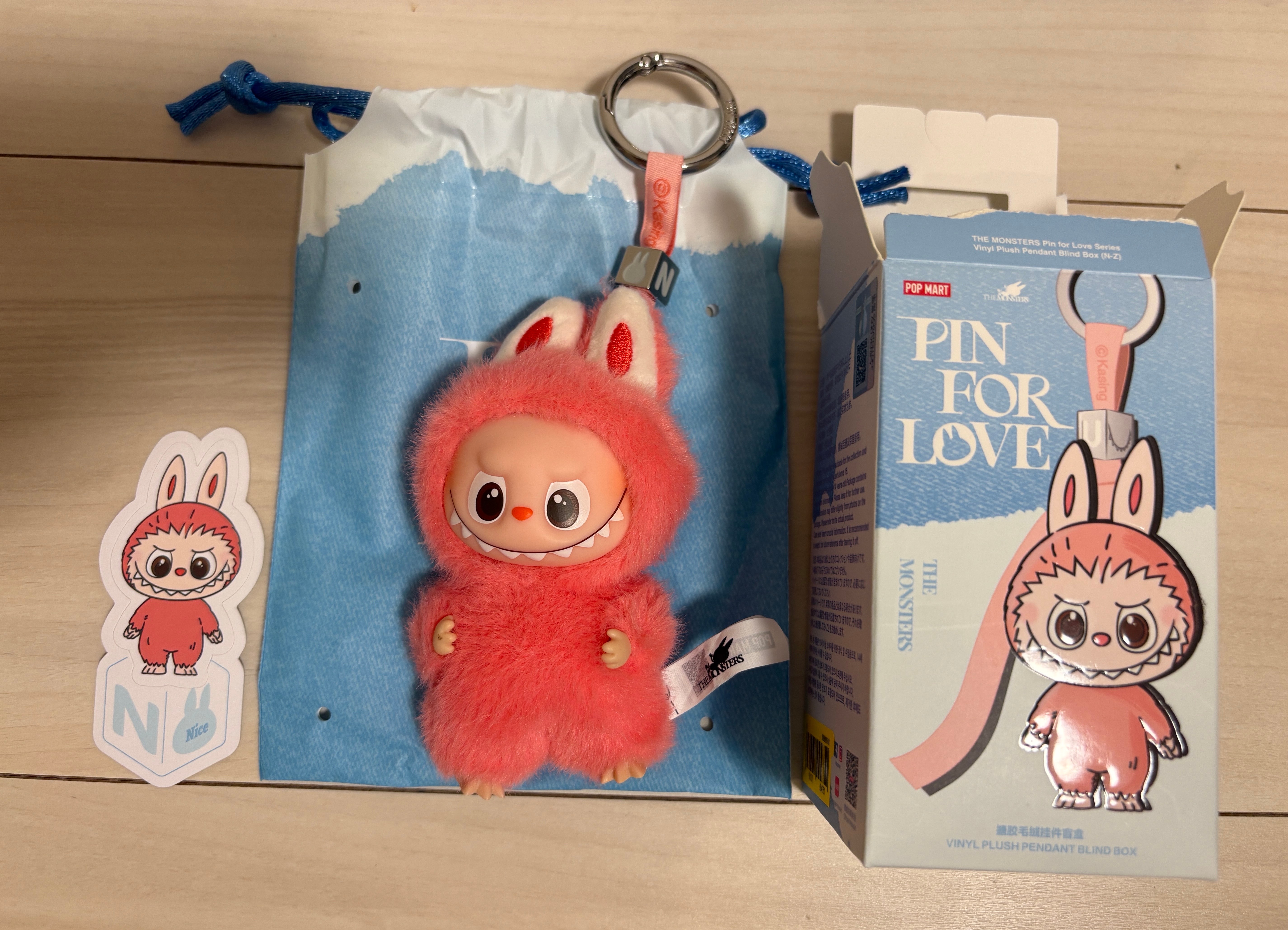 POP MART THE MONSTERS (LABUBU) Pin for Love Series-Vinyl Plush Pendant (N-Z) N
