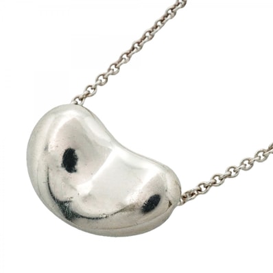 【6jcb0854-k】ティファニー ネックレス ビーン シルバー925【中古】レディース