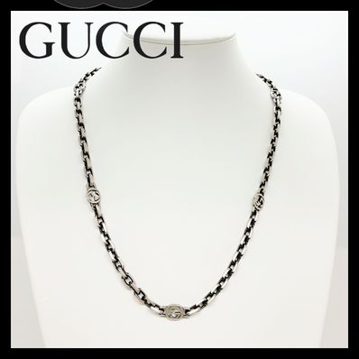 GUCCI Silver Necklace With Interlocking G