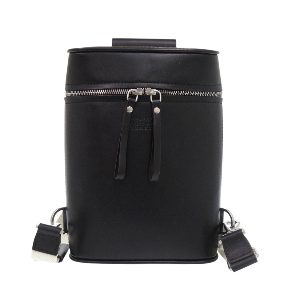 メゾン マルジェラ 4ステッチ レザー ブラック リュ