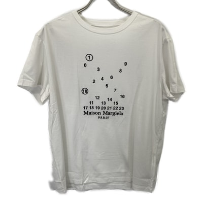 メゾンマルジェラ 1 10 ホワイト S50GC0684 23SS カレンダーグラフィック Tシャツ M
