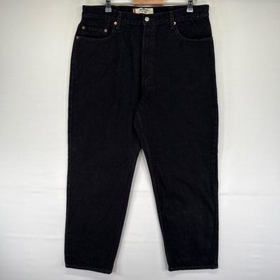 古着 リーバイス Levi's デニム パンツ 550 テーパード ジッパー バギー 大きいサイズ ジーンズ ジーパン W40 L30 ブラック系 メンズ