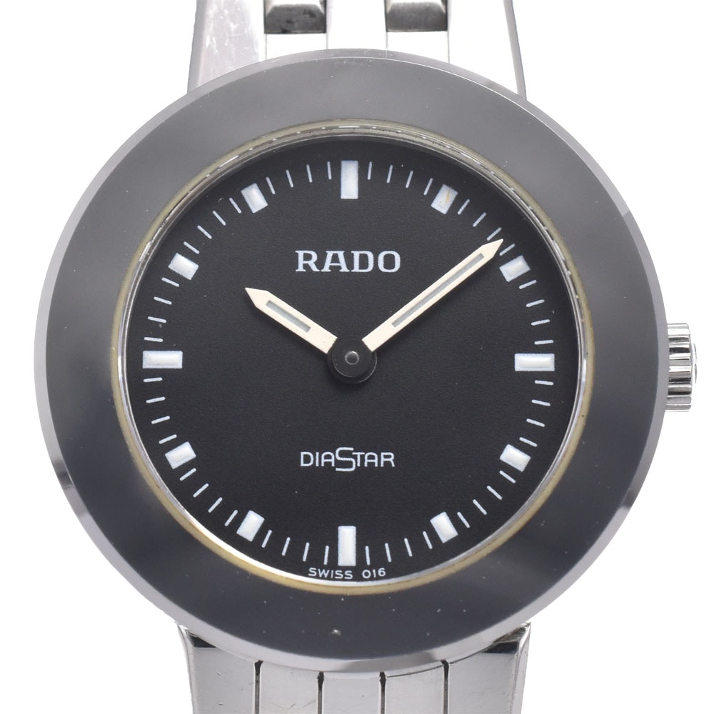 ラドー RADO 153.0342.3 ダイヤスター ブラック クォーツ レディース 美品 箱・保証書付き 腕時計 M#148510