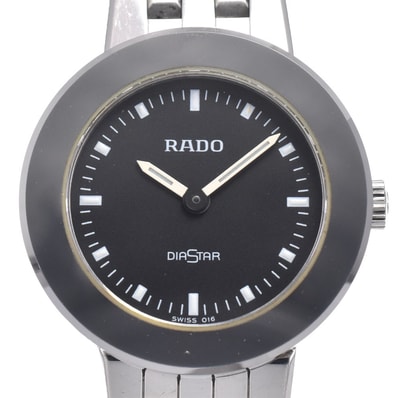 ラドー RADO 153.0342.3 ダイヤスター ブラック クォーツ レディース 美品 箱・保証書付き 腕時計 M#148510