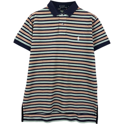 古着 ラルフローレン Ralph Lauren POLO by Ralph Lauren CUSTOM FIT マルチボーダー 半袖 ボーダー ポロシャツ メンズM相当/eaa657567
