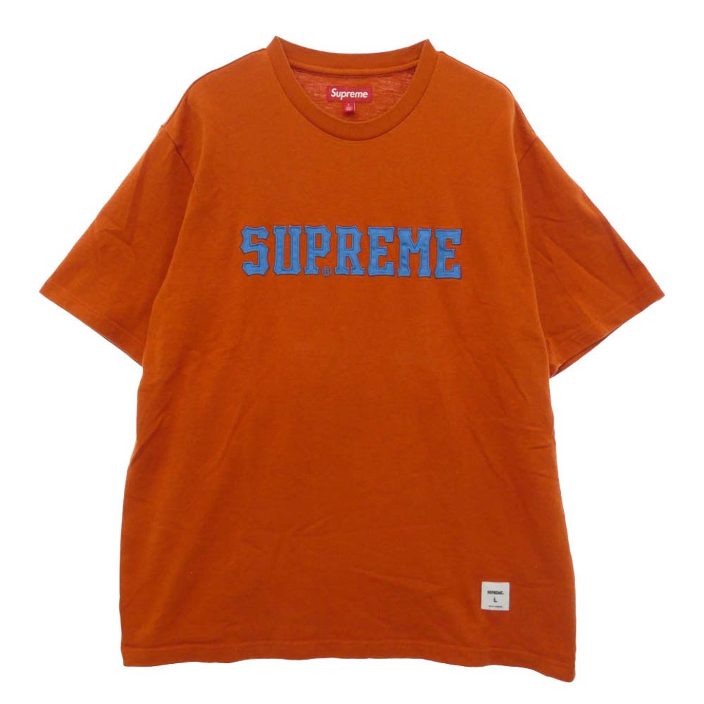Supreme シュプリーム 24AW Twill Applique S S Top ツイル アップリケ エスエス トップ Tシャツ 半袖 カットソー オレンジ系 L【中古】