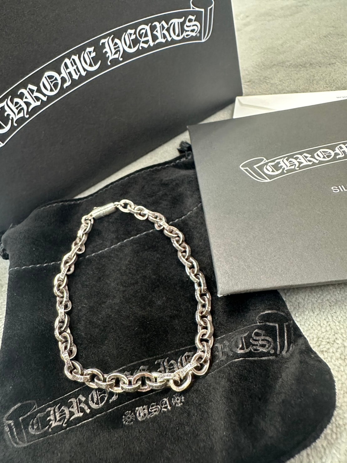 CHROME HEARTS ★ 925 ペーパーチェーン ブレスレット 8インチ