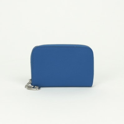 エルメス HERMES ジップアンゴー 財布 コインケース 小銭入れ エバーカラー ミコノス Mykonos ブルー Blue 青 シルバー金具 エヴァーカラー シェーヌダンクル