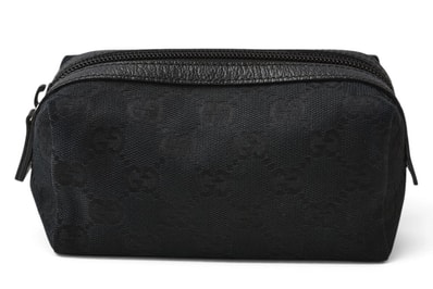 グッチ ポーチ GUCCI GGキャンバス 化粧ポーチ/コスメポーチ GGブラック/ブラック 29596【中古】