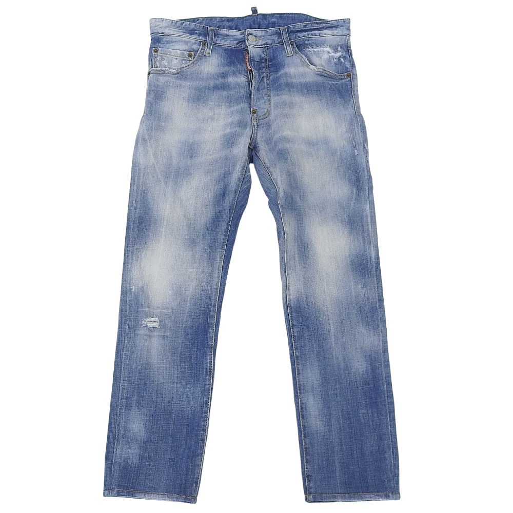 ディースクエアード COOL GUY JEAN クラッシュ加工デニムパンツ ボトムス メンズ ブルー 46 S71LB0901 21SS 46