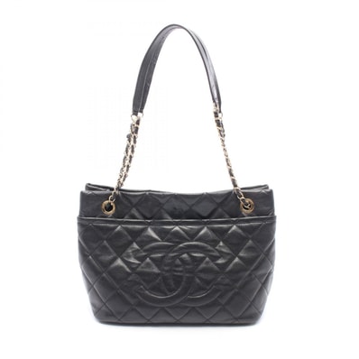 シャネル CHANEL マトラッセ ココマーク トートバッグ バッグ キャビアスキン(グレインドカーフ) レディース ブラック系 【中古】