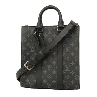 【6dc2300】ルイヴィトン ハンドバッグ モノグラム・エクリプス サックプラクロス M46456 ブラック 2wayバッグ【中古】メンズ