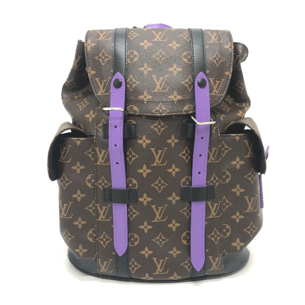ルイヴィトン LOUIS VUITTON クリストファーPM M46247 モノグラムマカサー バックパック バック リュックサック リュックサック モノグラムキャンバス ヴィオレ パープル 美品