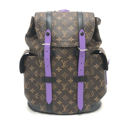 ルイヴィトン LOUIS VUITTON クリストファーPM M46247 モノグラムマカサー バックパック バック リュックサック リュックサック モノグラムキャンバス ヴィオレ パープル 美品