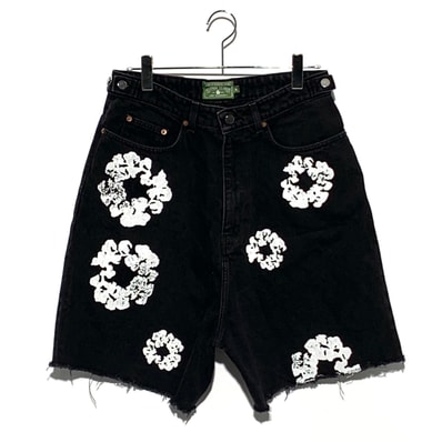 DENIM TEARS The Cotton Wreath Jean Short Black