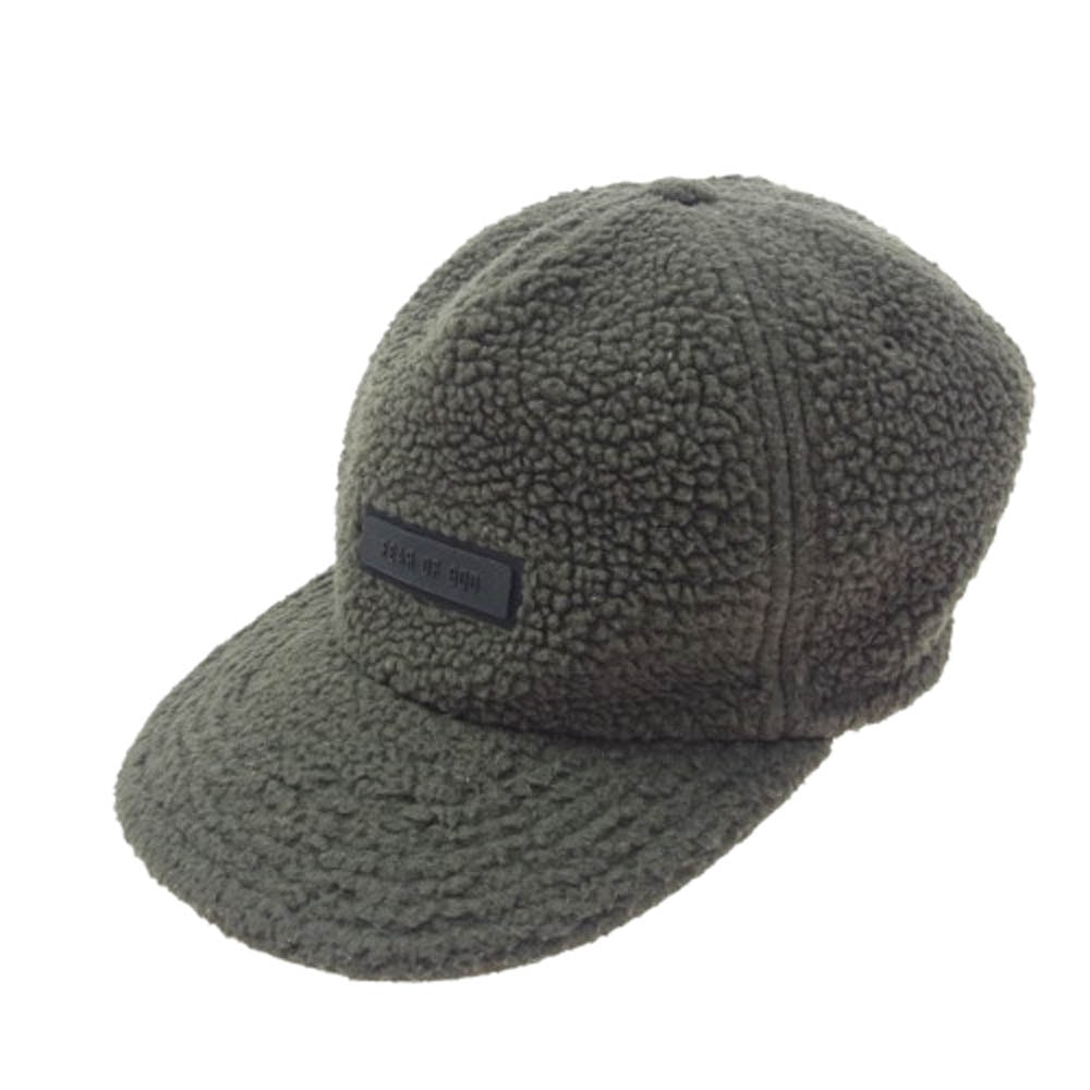 FEAR OF GOD フィアオブゴッド 帽子 FOG ESSENTIALS エッセンシャルズ フリース ボア キャップ 帽子 カーキ系【中古】