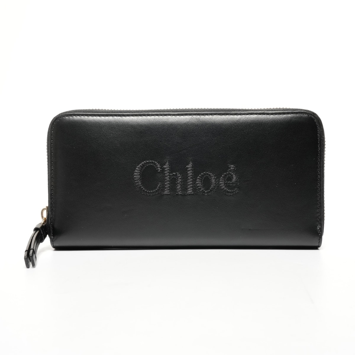 クロエ Chloe レザー ラウンドジップ ロゴ 長財布【中古】