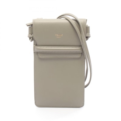 セリーヌ CELINE フォンポーチ ショルダーバッグ バッグ レザー レディース グリーン系 【中古】