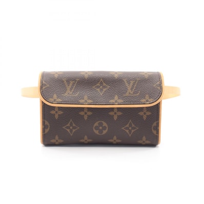ルイ・ヴィトン LOUIS VUITTON ポシェットフロランティーヌ モノグラム ブトンプレッション(XS)付き ウエストバッグ ボディバッグ バッグ PVCコーティングキャンバス レザー レディース ブラウン系 M51855 【中古】