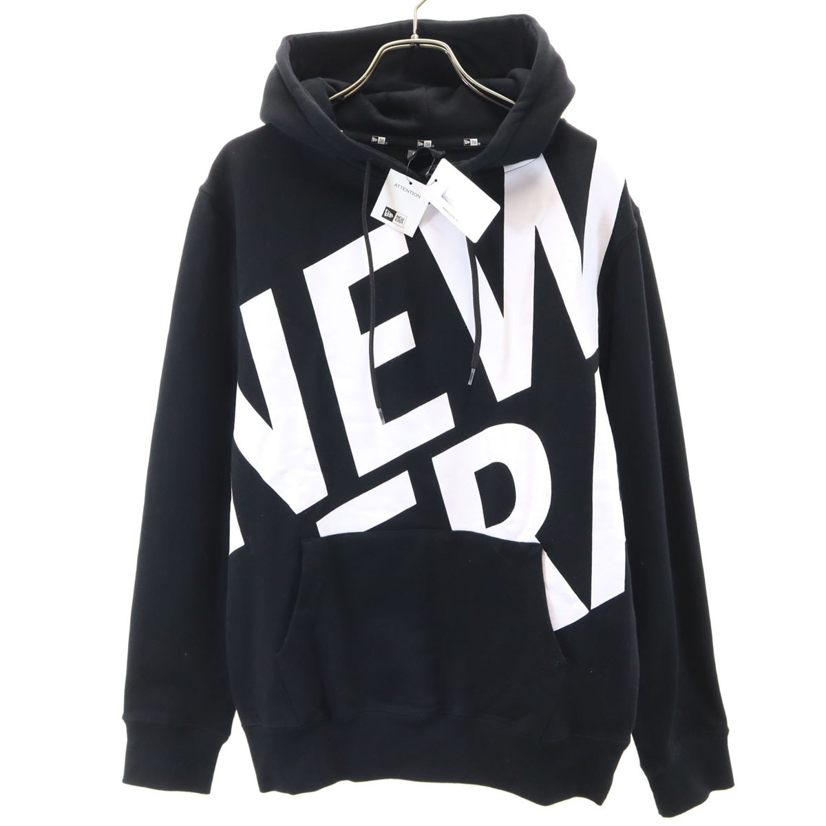 未使用 NEW ERA ニューエラ 長袖 スウェットパーカー S ブラック系