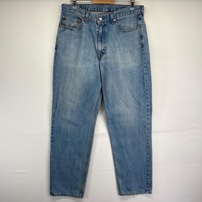 古着 リーバイス Levi's デニムパンツ 550 テーパード 5ポケット バギー ジーンズ ジーパン 長ズボン w36 L34 ブルー メンズ