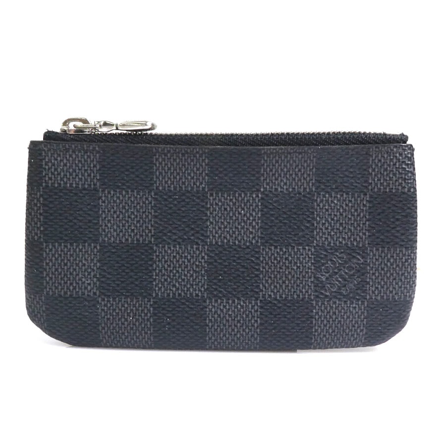 ルイ ヴィトン LOUIS VUITTON キーケース コインケース ダミエグラフィット ポシェット クレ ダミエグラフィットキャンバス グレー/ブラック シルバー メンズ N60155【中古】 e62107i