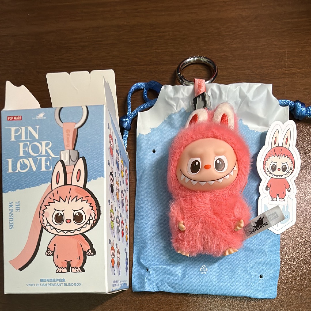 POP MART THE MONSTERS (LABUBU) Pin for Love Series-Vinyl Plush Pendant (N-Z) N