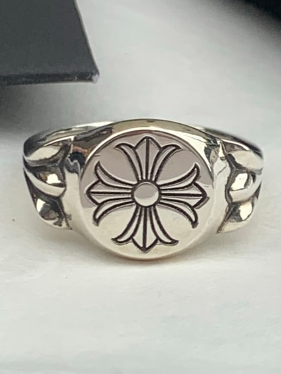 Chrome Hearts CH Plus Flat Top Ring "Silver"