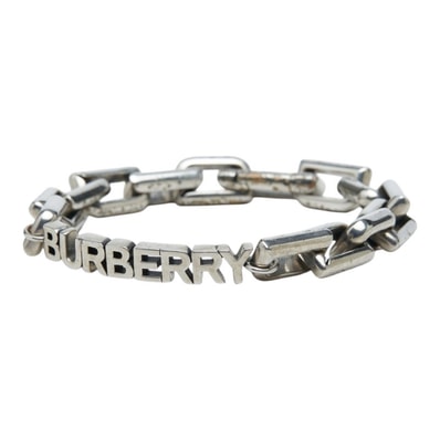 バーバリー ロゴ ブレスレット シルバー メタル レディース BURBERRY 中古