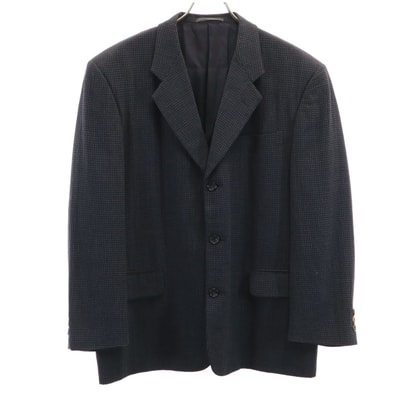 COMME des GARCONS HOMME コムデギャルソンオム 1998年 90s 日本製 オールド チェック柄 テーラードジャケット S チャコールグレー