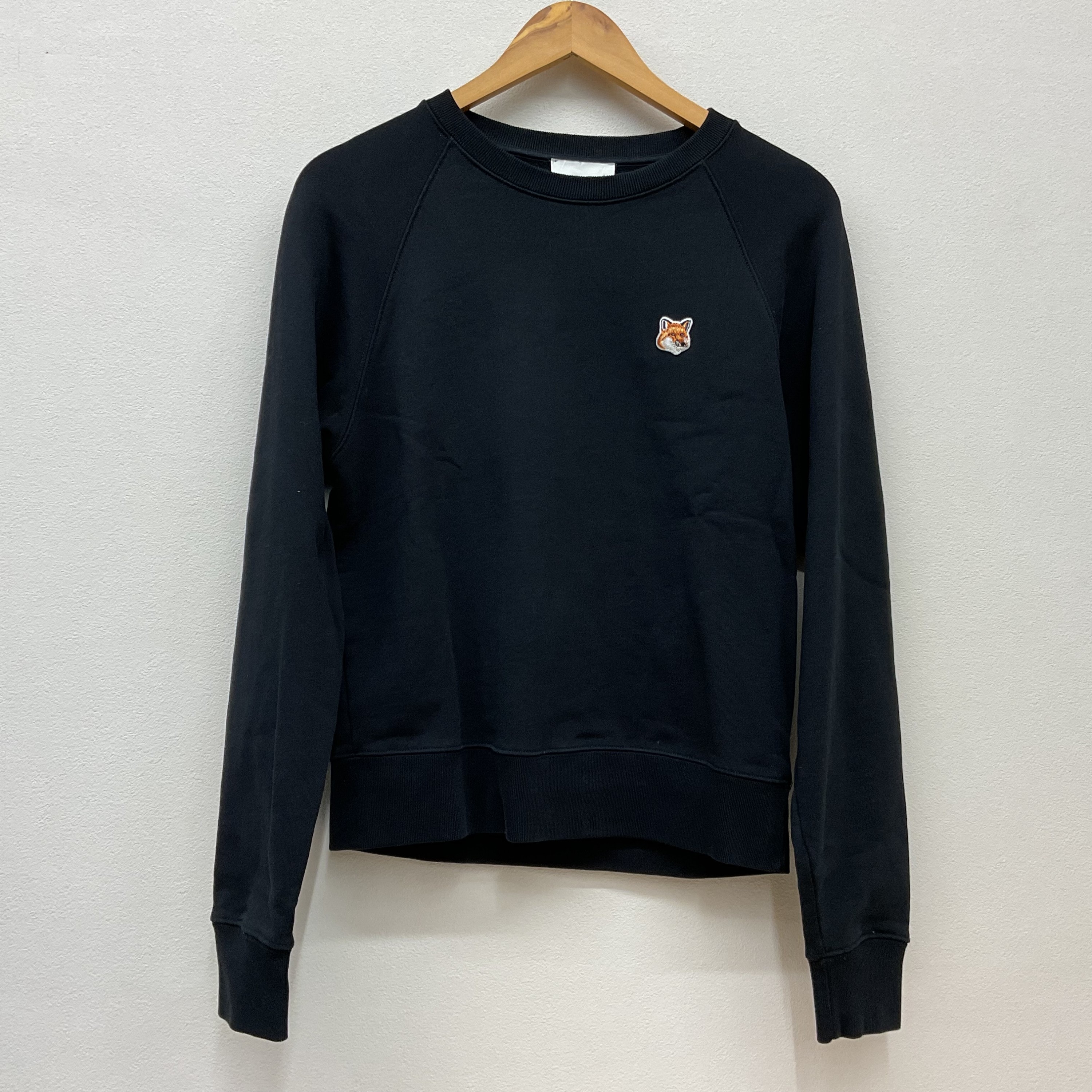 MAISON KITSUNE 【メゾンキツネ】スウェット ブラック キツネ ワンポイント S