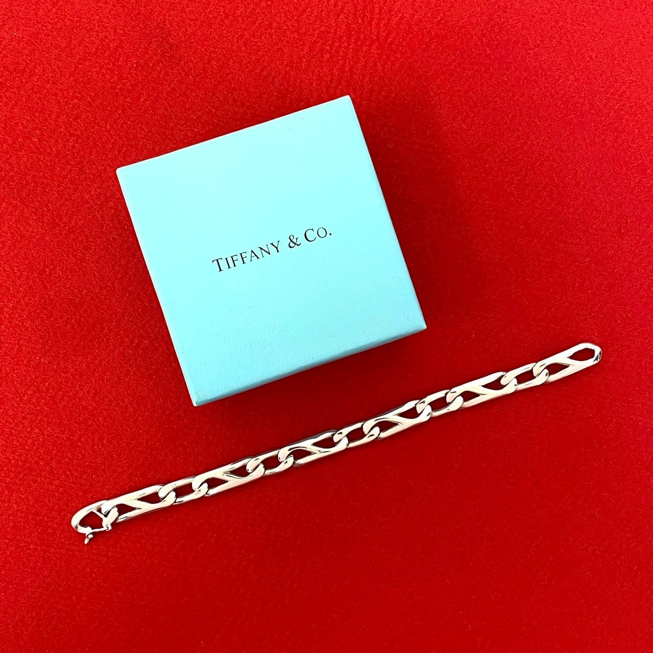 TIFFANY&Co. ティファニー クリップ シェイプ リンク チェーン シルバー925 ブレスレット シルバー
 48600