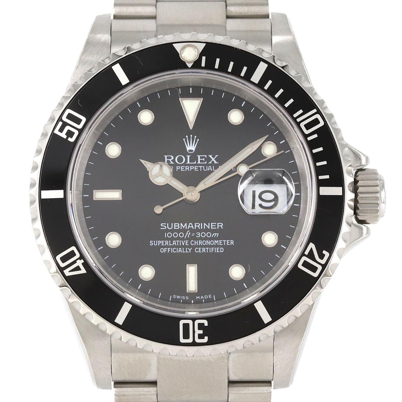 ロレックス サブマリーナーデイト 16610 SS 自動巻 D番