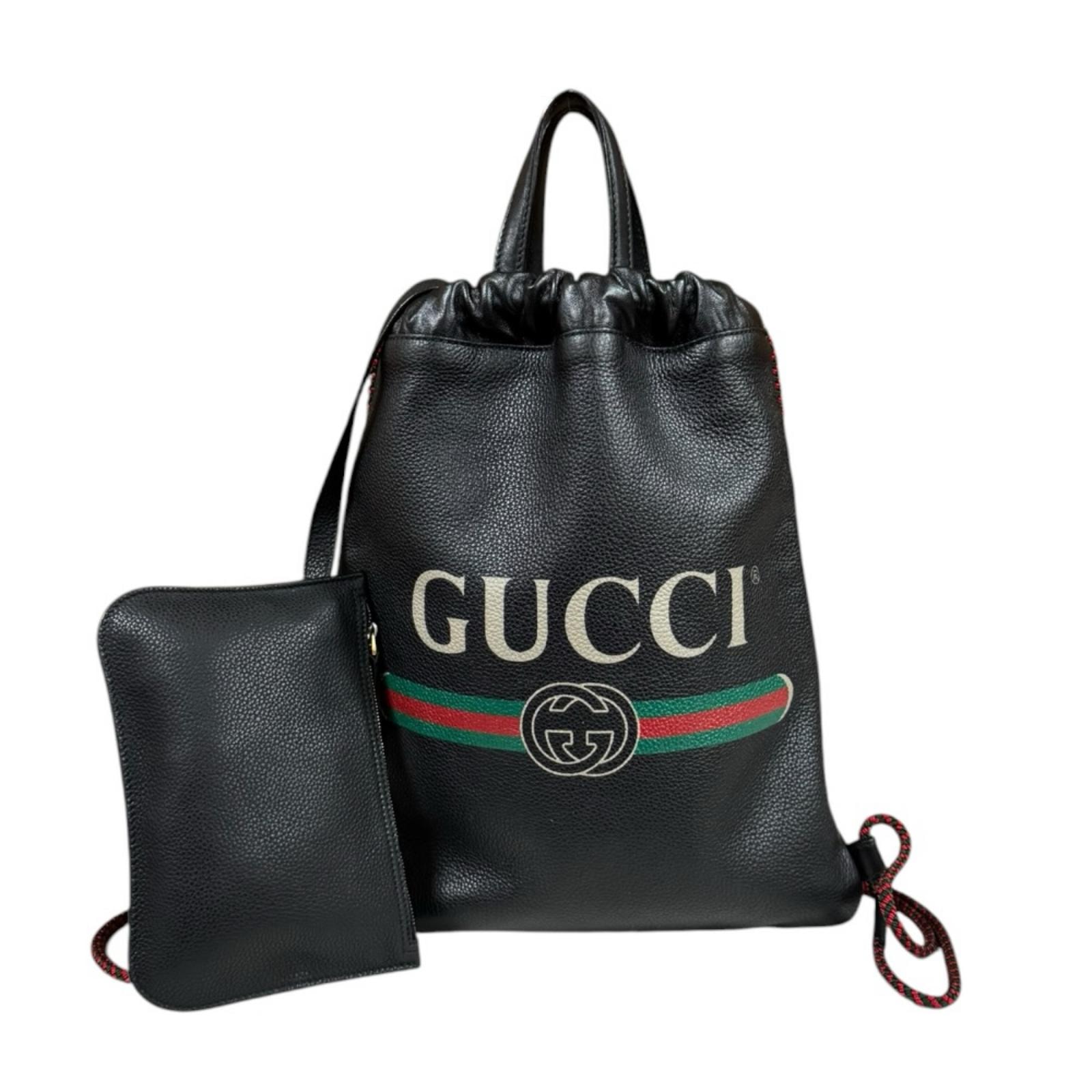 グッチ ドローストリング リュック リュック・デイパック レザー 523586 ユニセックス GUCCI  中古